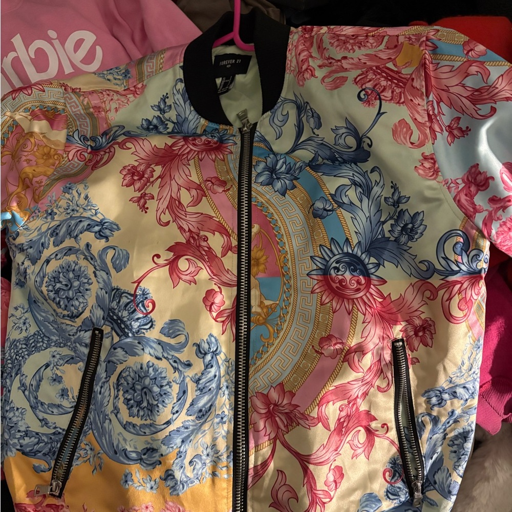 Forever 21-Multicolor Baroque Print unisex Jacket